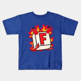 F in chat | F key devil Kids T-Shirt